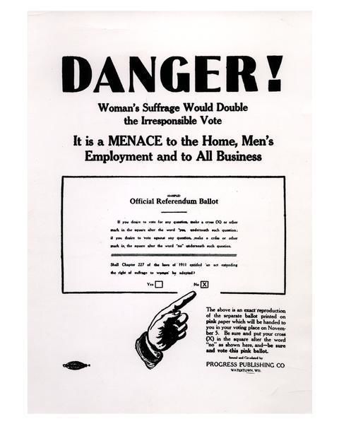Women's suffrage a 'danger,' 1912